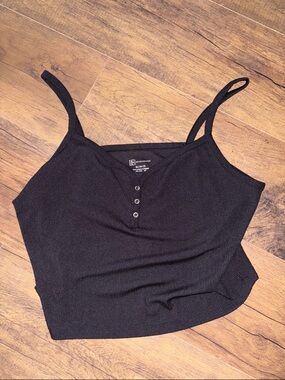 Black Ribbed Cami Top